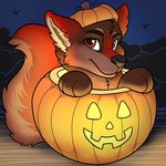  anthro bat canine hat looking_at_viewer male mammal night pumpkin solo wen wolf zoomin 
