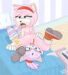  69 amy_rose anthro anus blaze_the_cat butt duo feline female hedgehog kumanaut lesbian licking lying mammal on_back oral pussy sega sex sonic_(series) tongue tongue_out 