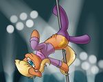  2014 clothing dancing digital_media_(artwork) earth_pony equine eyewear fearingfun female feral friendship_is_magic glasses horse mammal ms_harshwhinny_(mlp) my_little_pony pole pole_dance pole_dancing pony shirt socks solo teats 