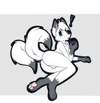  ! anthro arctic_fox balls butt canine cloudy coffee fox logan_the_fox looking_at_viewer male mammal nude open_mouth paws solo surprise 