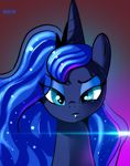  2014 blue_eyes blush equine female feral friendship_is_magic horn looking_at_viewer mammal moon my_little_pony necklace princess_luna_(mlp) shiny skyline19 solo sparkles winged_unicorn wings 
