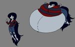  adventure_time big_belly big_butt black_hair butt da-fuze female grey_skin hair humanoid marceline 