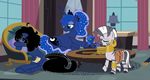 big_belly crossgender crying equine evilfrenzy fan_character female feral friendship_is_magic hi_res horn horse inside mammal my_little_pony open_mouth pregnant princess_luna_(mlp) sad table tears unicorn winged_unicorn wings zebra zecora_(mlp) 