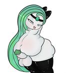 amorabadger balls belly erection girly green_eyes green_hair hair legendary_pok&eacute;mon male meloetta nintendo nude obese overweight penis plain_background pok&eacute;mon shadypixels solo tongue tongue_out video_games vore 