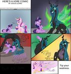  blood comic crying equine female feral friendship_is_magic horse internal jesus-lizard lizardgizzard mammal my_little_pony pony princess_cadance_(mlp) queen_chrysalis_(mlp) twilight_sparkle_(mlp) vore 