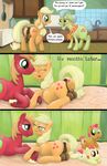  apple_bloom_(mlp) applejack_(mlp) babs_seed_(mlp) big_macintosh_(mlp) birth cub cutie_mark dialogue earth_pony english_text equine eyes_closed female feral friendship_is_magic granny_smith_(mlp) group hair horse lying mammal my_little_pony on_back pony pregnant pussy rebirth sleeping smudge_proof teats text unbirthing vore young 
