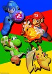  ambiguous_gender egg electricity feral fire group haychel human humanoid laser male mammal mario mario_bros mega_man_(character) mega_man_(series) nintendo pikachu pok&eacute;mon super_smash_bros video_games yoshi 