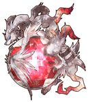  ambiguous_gender blue_eyes fur kann1kura_(kanna) legendary_pok&eacute;mon nintendo plain_background pok&eacute;mon reshiram solo video_games white_fur 