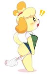  !! 1girl 2014 acstlu animal_crossing anthro ass blonde_hair blush breasts butt canine clothed clothing disembodied_hand dog doubutsu_no_mori dress female fur furry hair hi_res isabelle_(animal_crossing) mammal nintendo open_mouth panties plain_background raised_tail ribbon shizue_(doubutsu_no_mori) short_hair solo surprised tail underwear undressing video_games white_background yellow_fur 
