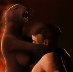  anthro breasts duo ecstasy eyes_closed fangs female fur hattonslayden human human_on_anthro interspecies male mammal nipples open_mouth sea_lion seal straight teeth whiskers 