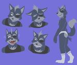  2014 anthro butt canine clothing collar eye_patch eyewear fur grey_fur hicanyoumooforme looking_back male mammal nintendo plantigrade raised_tail socks solo star_fox underwear video_games wolf wolf_o&#039;donnell 