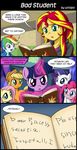  2014 applejack_(mlp) bad_handwriting blonde_hair blue_eyes book clothed clothing comic cowboy_hat dialogue english_text equestria_girls equine female feral fluttershy_(mlp) freckles friendship_is_magic green_eyes group hair happy hat horn horse human humanized inside jacket magic mammal multicolored_hair my_little_pony pegasus pink_hair pinkie_pie_(mlp) pony purple_eyes purple_hair rainbow_dash_(eg) rainbow_hair rarity_(mlp) red_hair sad simple_background sparkles sunset_shimmer_(eg) text twilight_sparkle_(mlp) unicorn uotapo winged_unicorn wings 