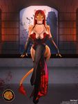  anthro big_breasts breasts costume crowchild feline female hair halloween holidays lion mammal red_hair solo 