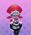  2014 anthro blush breasts clothing female fur gloves joltik_(artist) legwear maid_uniform nintendo nipples open_mouth panties pok&eacute;mon purple_fur red_eyes solo stockings underwear video_games weavile 