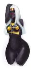  alien anthro blue_eyes bottomless breasts clothed clothing female hair half-dressed looking_at_viewer necklace pose pussy queen_tyr&#039;ahnee shy solo unknown_artist white_hair wide_hips 