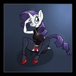  anthro clothing female friendship_is_magic hair horn legwear my_little_pony panties rarity_(mlp) shoes siroc smile solo thigh_highs underwear 