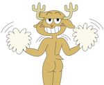  antlers butt cervine cheerleader deer female freckles horn mammal nude penny_fitzgerald pom_poms seductive shaking smile solo the_amazing_world_of_gumball thejayster1994 