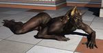  3d anubian_jackal anubis canine cgi deity egyptian erection jackal looking_at_viewer male mammal muscles nude penis solo wookiee_(artist) yellow_eyes 