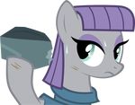  clothing digital_media_(artwork) earth_pony equine female feral friendship_is_magic fur green_eyes grey_fur hair horse mammal maud_pie_(mlp) my_little_pony pony purple_hair rock sweat zacatron94 