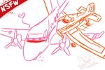  &lt;3 aeromorph aircraft airplane ambiguous_gender crophopper disney dusty felinesyndr0me jet living_aircraft living_machine love oral orange_and_white pink_and_white planes rochelle sex signature 