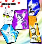  anthro armor bandai bigger_version_at_the_source clothing cosplay digimon female friendship_is_magic gatomon killy00 my_little_pony nude panties rarity_(mlp) school_uniform swimsuit underwear 