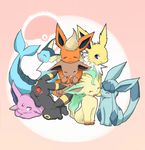  2009 ambiguous_gender black_fur blue_body blue_eyes blue_fur blush brown_fur cute eevee eeveelution espeon feral flareon fur glaceon group jolteon leafeon nintendo nogu one_eye_closed open_mouth orange_fur pink_fur pok&eacute;mon purple_eyes red_eyes smile umbreon vaporeon video_games yellow_fur 