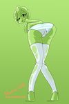  2014 anthro bent_over breasts butt clothing female goo looking_at_viewer nana_gel open_mouth panties presenting presenting_hindquarters slime solo stirrup_socks translucent underwear wet 