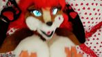  animated aurora_spencer bed big_breasts birthmark blue_eyes bouncing_breasts breasts canine collar eyeliner female first_person_view fox fursuit hair humping leaves looking_at_viewer lying mammal mascara on_back open_mouth red_hair suggestive superbabsy123 