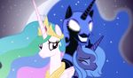  2014 digital_media_(artwork) equine female feral friendship_is_magic horn horse mammal my_little_pony nightmare_moon_(mlp) princess_celestia_(mlp) princess_luna_(mlp) winged_unicorn wings zacatron94 