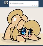  2014 backy big_butt butt cute earth_pony english_text equine fan_character female horse looking_at_viewer mammal my_little_pony pony slavedemorto solo text 