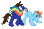  2014 alpha_channel ass_up blush butt culu-bluebeaver equine fan_character female feral friendship_is_magic horse looking_at_viewer looking_back male mammal my_little_pony pegasus presenting presenting_hindquarters rainbow_dash_(mlp) smile wings 
