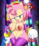  amy_rose anthro aroused big_breasts breasts condom detailed_background female gloves green_eyes legwear looking_at_viewer nobody147 open_mouth sega solo sonic_(series) 