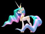 2014 2snacks animated crown cutie_mark equine female feral friendship_is_magic hair horn long_hair mammal multicolored_hair my_little_pony plain_background princess_celestia_(mlp) smile solo winged_unicorn wings 