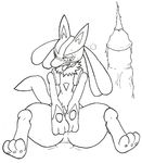  2014 ambiguous_gender anal anal_penetration anthro blush canine cula disembodied_penis duo erection fur half-closed_eyes humanoid_penis internal lucario male mammal nintendo open_mouth penetration penis plain_background pok&eacute;mon sex solo_focus spikes sweat tongue tongue_out video_games 