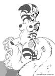  anthro areola big_breasts breasts digital_drawing_(artwork) ear_piercing equine erect_nipples female friendship_is_magic looking_at_viewer mammal my_little_pony navel nipples nude piercing pussy smile solo tentacles zebra zecora_(mlp) zwitterkitsune 