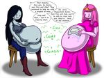  adventure_time belly bleedingstalker breasts bulge clothing duo female finn_the_human humanoid marceline princess_bubblegum text vampire vore 