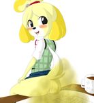  animal_crossing anthro canine clothing dog fart female fur gas isabelle_(animal_crossing) mammal nintendo solo video_games 