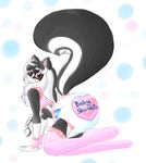  anthro black_hair diaper female hair mammal rfswitched skunk 