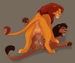  2014 anus balls cum disney duo eyes_closed feline feral feral_on_feral frottage gay hindpaw jazzlioness kovu lion lying male mammal moan on_back pawpads paws penis rear_view sex sheath simba spread_legs spreading the_lion_king 
