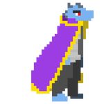  2014 alpha_channel animated anthro cape clothing kobold male pixel_art plain_background red_eyes reptile scalie solo transparent_background trout_(artist) 