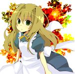  alice_(wonderland) alice_in_wonderland apron bad_id bad_pixiv_id blonde_hair dress green_eyes long_hair satsushi solo tears 