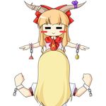  =_= animated animated_gif horn horns hoshiguma_yuugi ibuki_suika lowres multiple_girls niconico parody touhou transparent_background urushi 