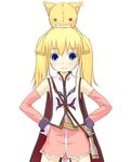  :3 anise_tatlin anise_tatlin_(cosplay) bad_id bad_pixiv_id binoculars blonde_hair blue_eyes child cosplay doll gloves hands_on_hips kuro_(be_ok) long_hair patty_fleur solo tales_of_(series) tales_of_the_abyss tales_of_vesperia tokunaga twintails 