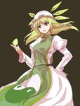  alphes_(style) alternate_color blonde_hair chansey egg gen_1_pokemon grey_eyes hat kusanagi_kaoru parody personification pokemon shiny_pokemon short_hair solo style_parody touhou yin_yang 