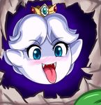  blue_eyes blush boo crown ghost lowres luigi nintendo princess_daisy sigurd_hosenfeld sigurdhosenfeld super_mario super_mario_bros. super_mario_galaxy super_mario_land tongue 