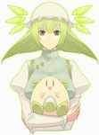  alternate_color chansey gen_1_pokemon green_hair grey_eyes hat highres kusanagi_kaoru pokemon pokemon_(creature) shiny_pokemon short_hair solo 