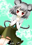  animal_ears bad_id bad_pixiv_id grey_hair jewelry miyata_waltz mouse_ears mouse_tail nazrin pendant red_eyes short_hair solo tail touhou 