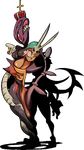  breasts cleavage clothed clothing concept_art cross crown double_(skullgirls) female monster official_art red_eyes skullgirls solo 