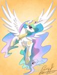  2014 emr0304 equine female feral friendship_is_magic horn mammal my_little_pony princess_celestia_(mlp) solo winged_unicorn wings 