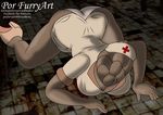  all_fours bubblehead_nurse clothing female human mammal monster nurse panties por_furryart_(artist) sensual silent_hill underwear video_games 